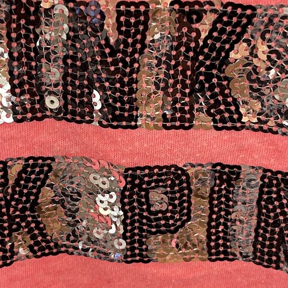 Victoria Secret Pink Blouse Size Small Womens Sleeveless Sequins Animal Y2k - Picture 6 of 12